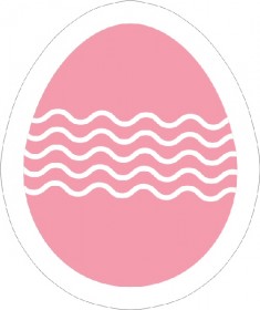 Rózsaszín tojás - 5x6 cm.
