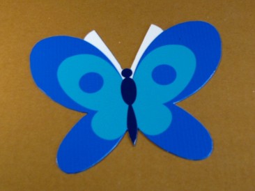 Pillangó - kék - 15x12 cm.