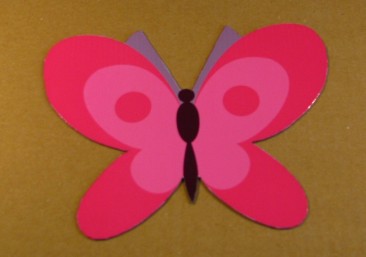 Pillangó - rózsaszín - 15x12 cm.