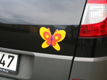Pillangó - sárga - 15x12 cm.