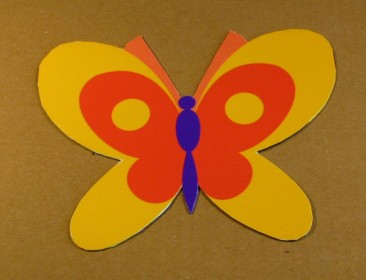 Pillangó - sárga - 15x12 cm.