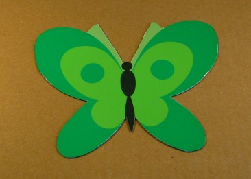 Pillangó - zöld - 15x12 cm.