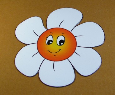 Mosolygós virág - fehér - 15x15 cm.