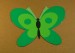 Pillangó - zöld - 15x12 cm.